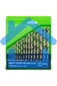 Набор сверл по металлу СИБРТЕХ, 43739 мм 723887