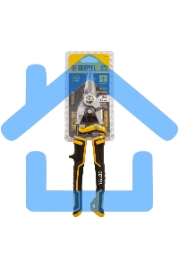 Ножницы по металлу,270мм, прямой рез,сталь-CrMo, трехкомп.рук-ки Denzel