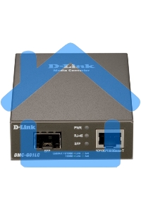 Медиаконвертор D-Link DMC-G01LC/C1A, Media Converter with 1 100/1000Base-T port and 1 100/1000Base-X SFP port.