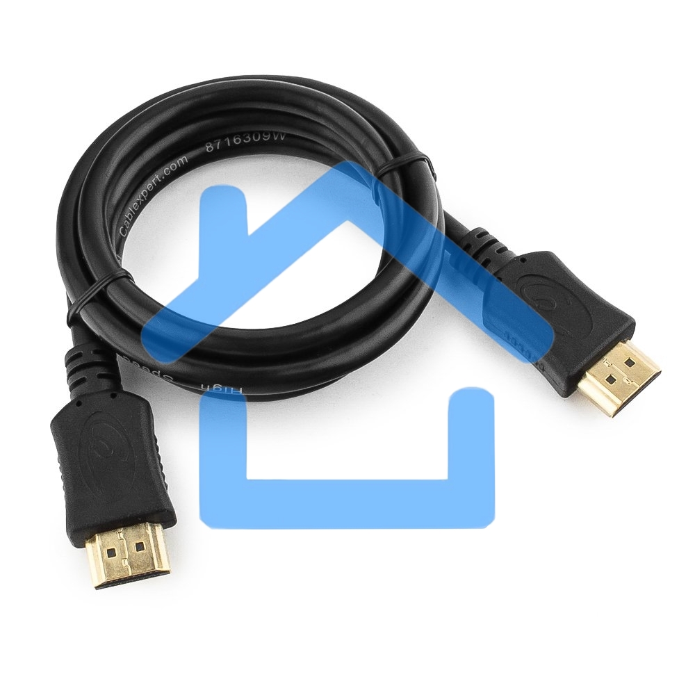 Кабель Cablexpert HDMI CC-HDMI4L-1M, 19M/19M, v2.0, серия Light, позол.разъемы, экран, 1м, черный, пакет
