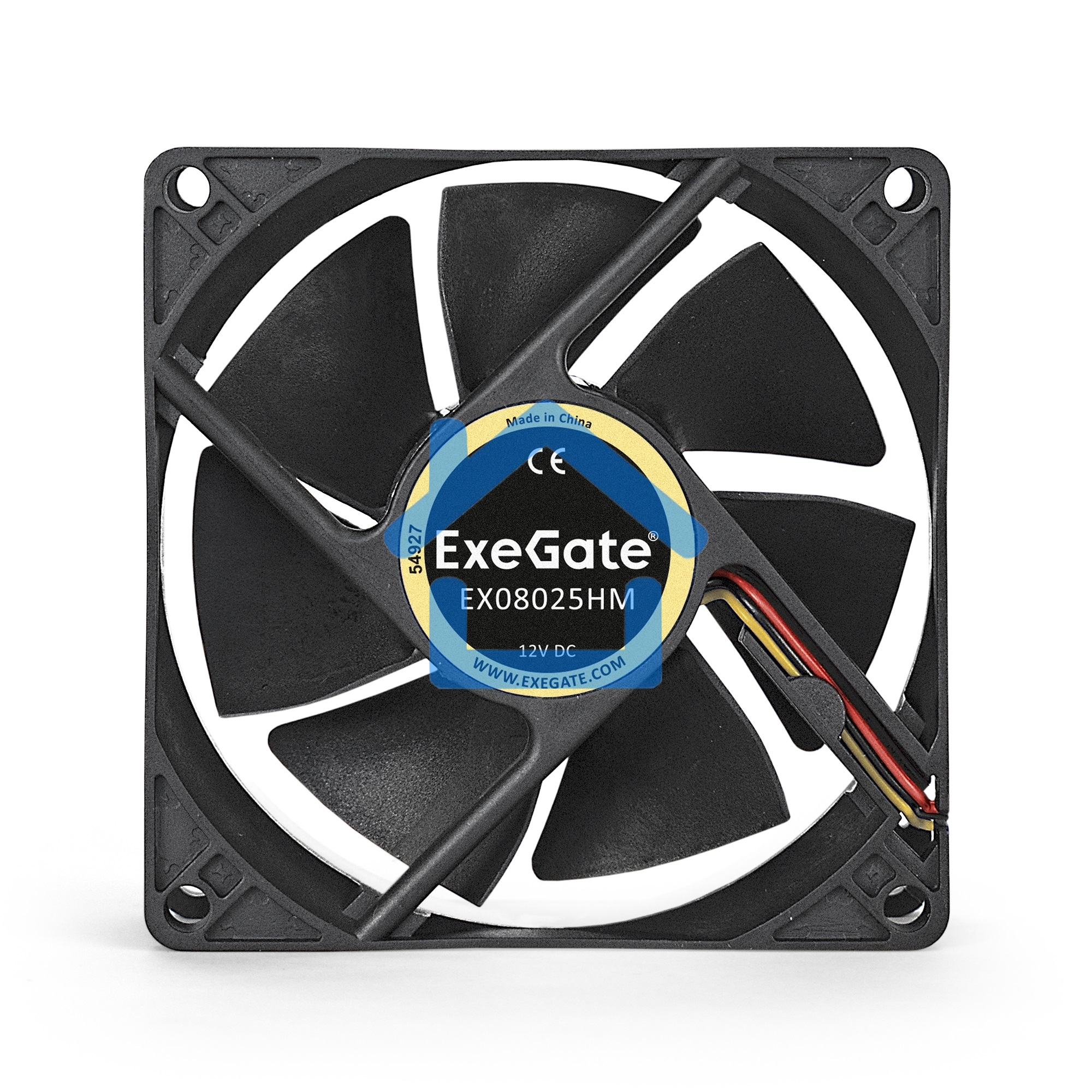 Вентилятор для корпуса ExeGate EX08025HM черный, 80 мм, 2000 об/мин, 19 дБ