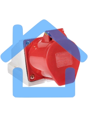 Розетка наруж. уст. 32А 380В 3P+РЕ IP44 (124) EKF ps-124-32-380