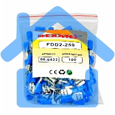 Клемма плоская изолированная гнездо 7.4 мм 1.5-2.5 мм² (РПи-м 2.5-(6.3)/РПИм 2-250) Rexant