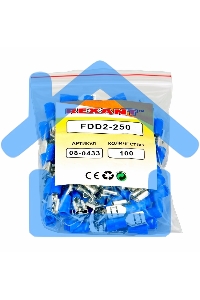 Клемма плоская изолированная гнездо 7.4 мм 1.5-2.5 мм² (РПи-м 2.5-(6.3)/РПИм 2-250) Rexant