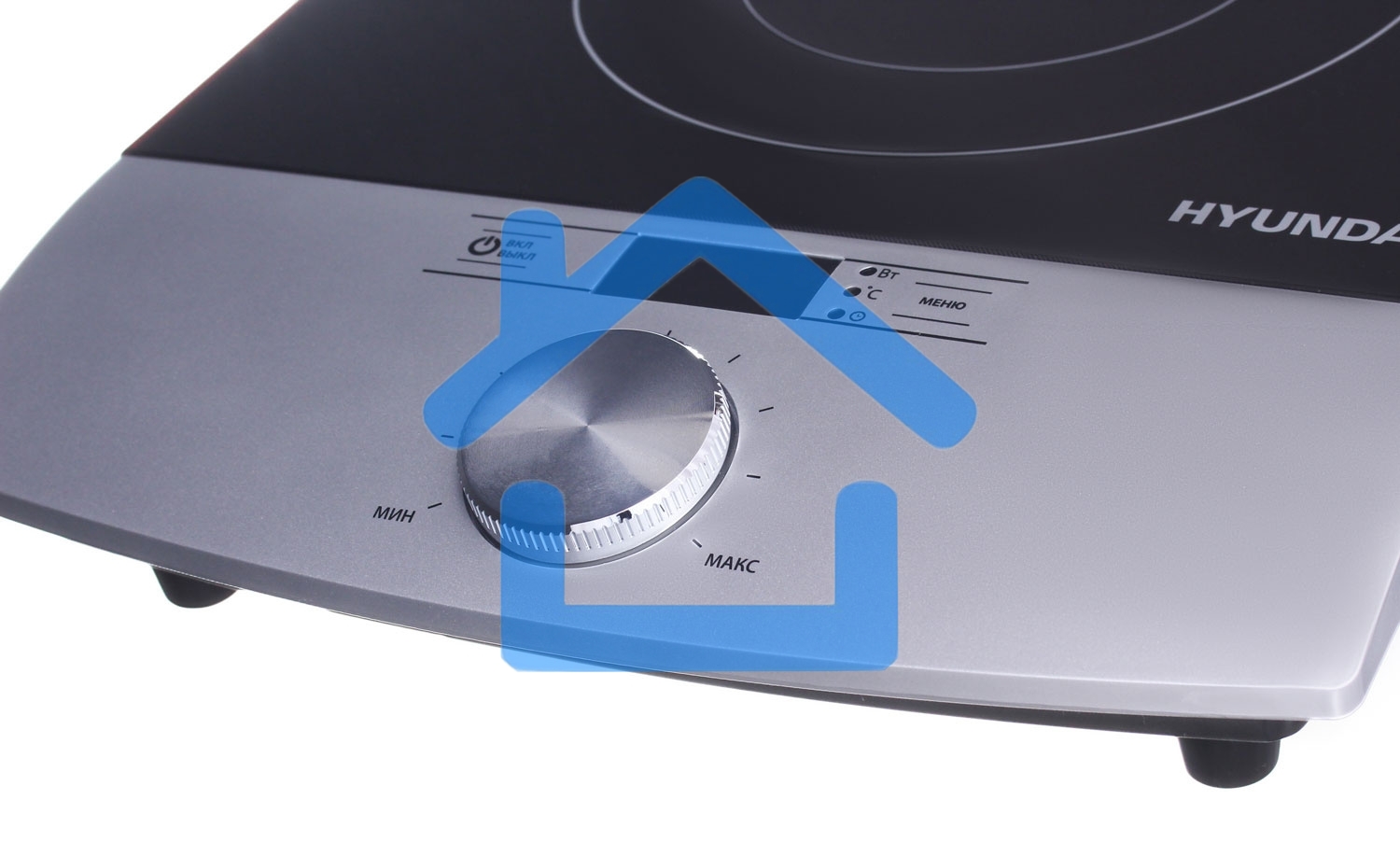 Электрическая плитка Hyundai HYC-0102 серебристый/черный стеклокерамика (настольная)