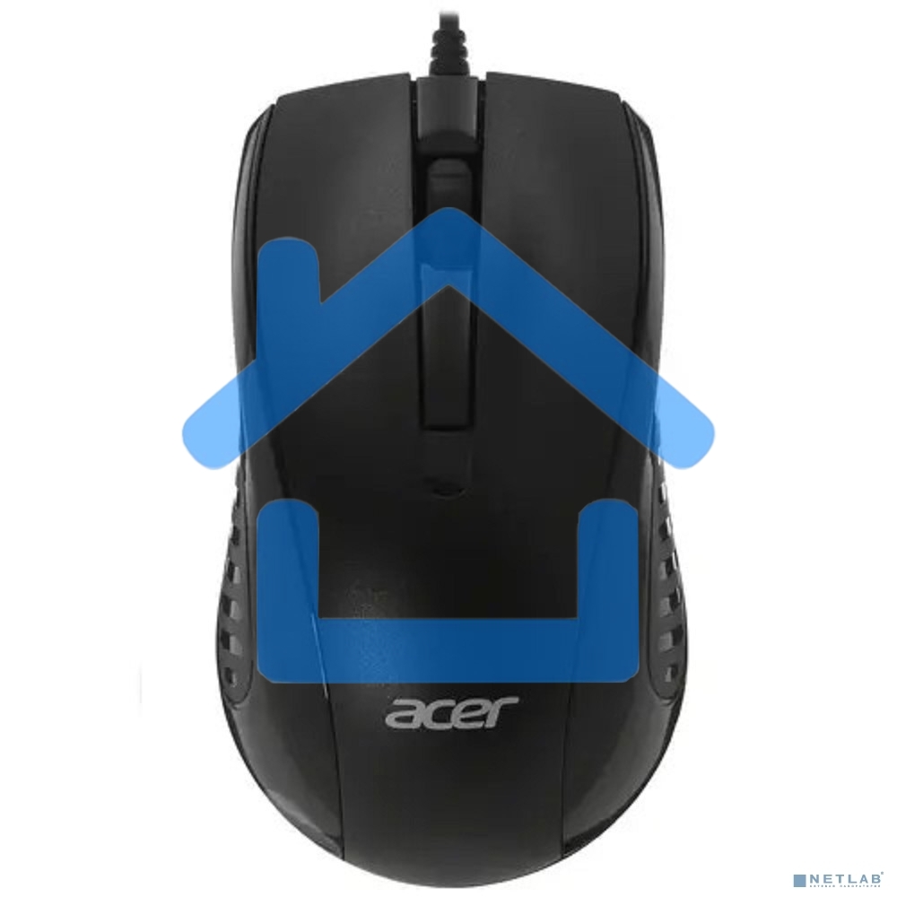 Мышь проводная Acer OMW136 черный, 1200 dpi, USB, кнопки - 3
