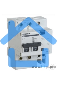 Выключатель автоматический дифференциального тока Iek MAD15-2-016-C-030 АД12 2Р 16А 30мА GENERICA