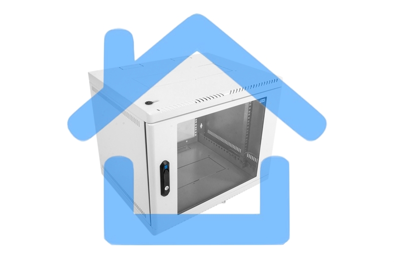 Шкаф телеком. настен, 15U, 600x650, дверь стекло (ШРН-15.650) (1 коробка)