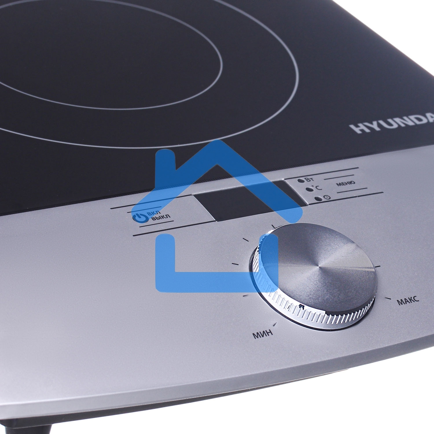 Электрическая плитка Hyundai HYC-0102 серебристый/черный стеклокерамика (настольная)