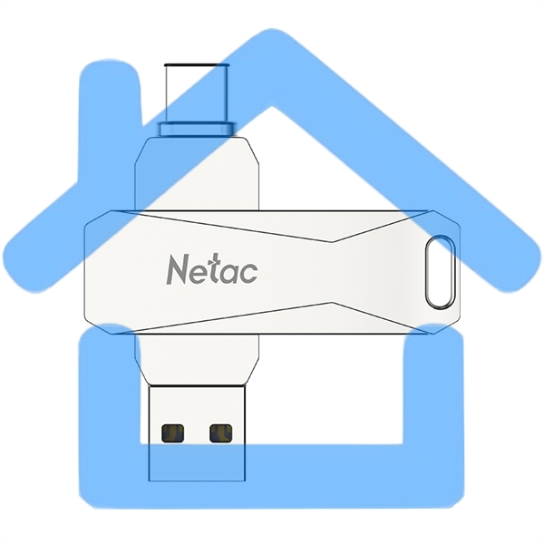 Флешка USB R/W Drive Netac U782C NT03U782C-128G-30PN dual USB3.0+TypeC 128Gb, retail version
