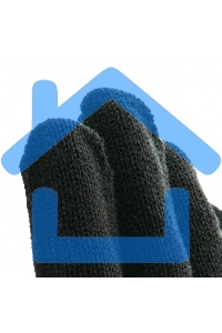 Перчатки трикотажные, акрил, черный, оверлок, Россия Сибртех