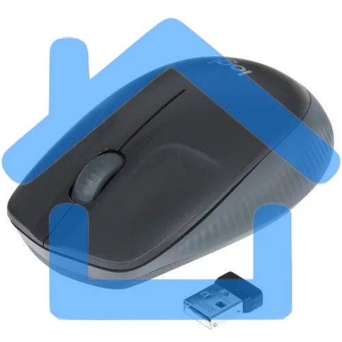 Мышь беспроводная Logitech M190 черный/серый, 1000 dpi, радиоканал, USB, кнопки - 3