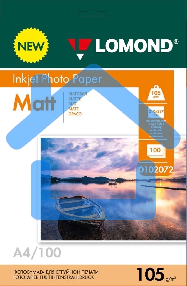Фотобумага LOMOND  105 г/м2 А4 односторонняя  матовая 100 л.