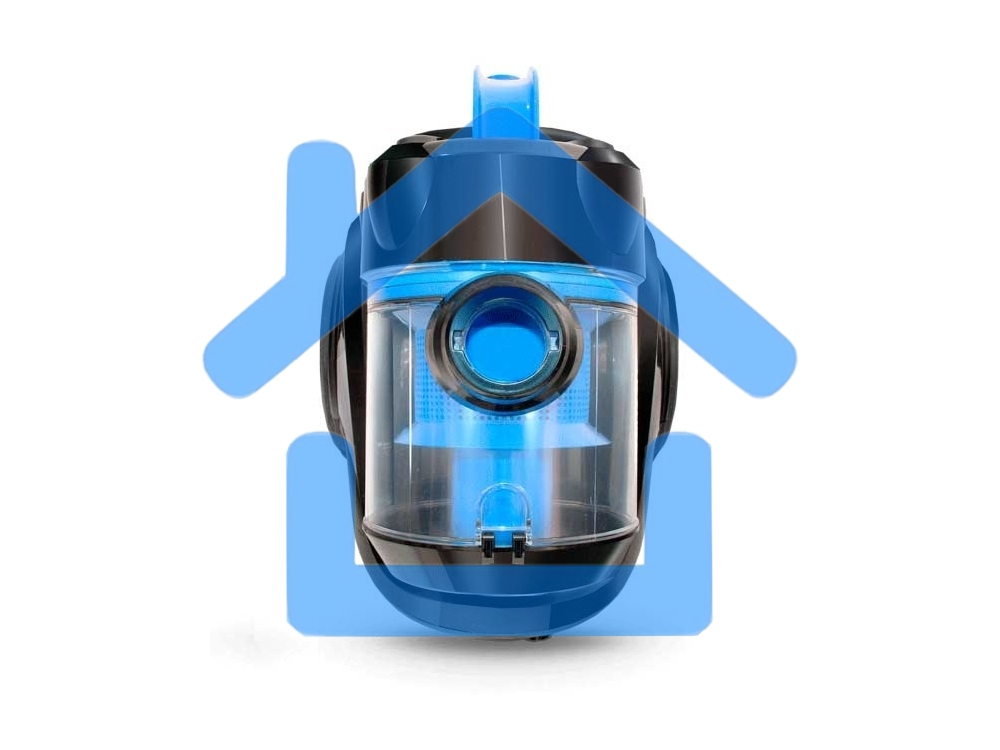 Пылесос Ginzzu VS420, 1700/275 Вт., без мешка, циклонный фильтр, черный/синий