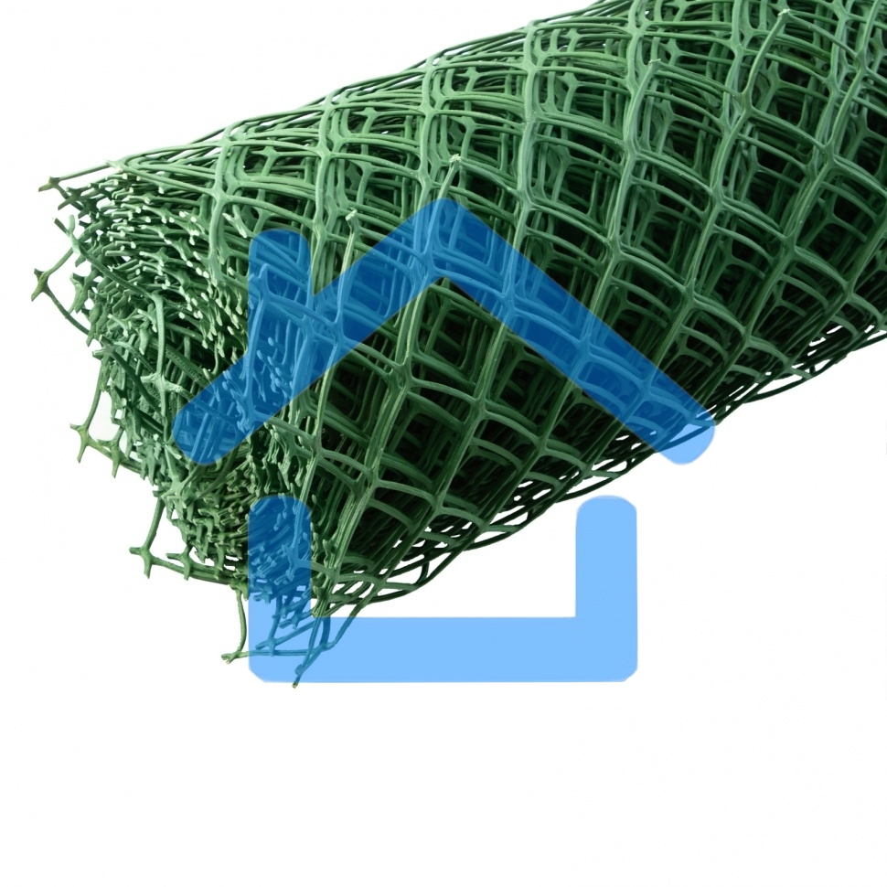 Решетка Россия заборная в рулоне, 1,8 х 25 м, ячейка 90 х 100 мм, пластиковая, зеленая 64541