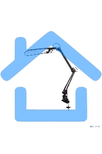 Лампа настольная CAMELION KD-017A С0211W черный в к-те база+струбцина