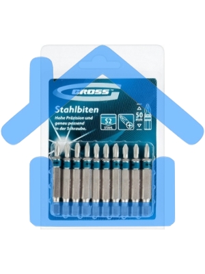 Набор бит GROSS 11346pz3х50 сталь s2 10шт