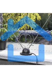 ТB антенна комнатная телескопическая на подставке 