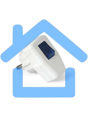 Вилка электрич. с выкл. с заземл. 16А 250В бел. UNIVersal 0056