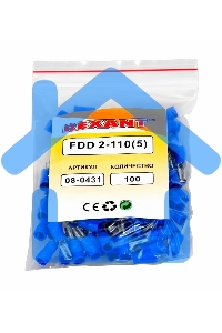 Клемма плоская изолированная гнездо 3.8 мм 1.5-2.5 мм² (РПи-м 2.5-(2.8)/РПИм 2-250) Rexant