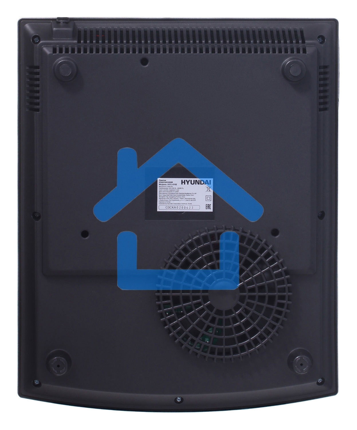 Электрическая плитка Hyundai HYC-0102 серебристый/черный стеклокерамика (настольная)