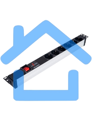 Блок распределения питания Lande LN-PRZ-AKK-1U6P-SC гор.размещ. 8xSchuko базовые 16A Schuko 2.5м