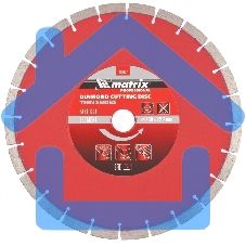 Диск алмазный отрезной Matrix сегментный ф230 х 22,2мм, тонкий, сухое резание