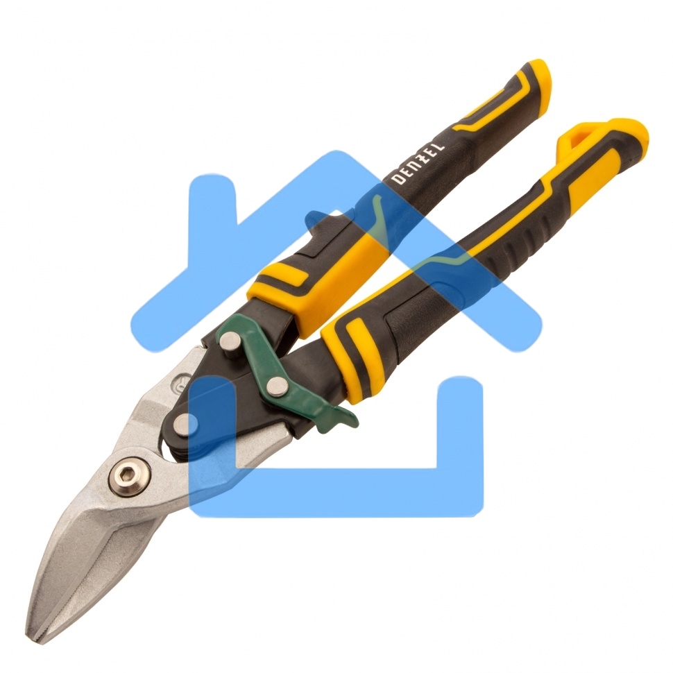Ножницы по металлу,270мм, прямой и правый рез,сталь-СrMo, трехкомп.рук-ки Denzel