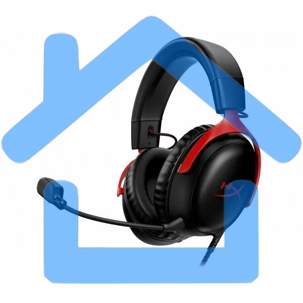 Наушники с микрофоном HyperX Cloud III черный/красный 1.2м мониторные оголовье (727A9AA)