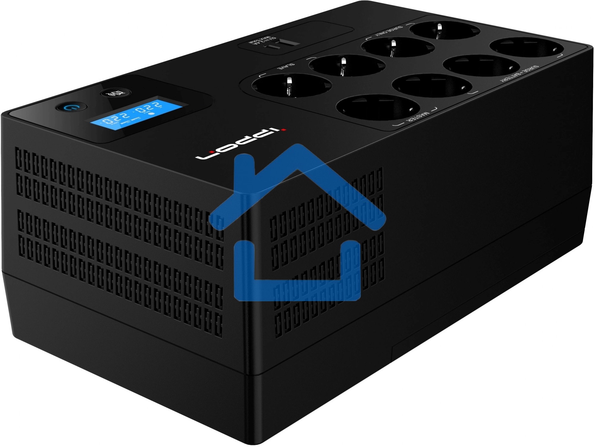 Источник бесперебойного питания Ippon Kirpich 850 480Вт 850ВА черный