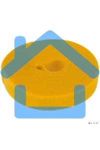 Лента-липучка многоразовая 5 м х 20 мм, желтая (1 шт.) Rexant