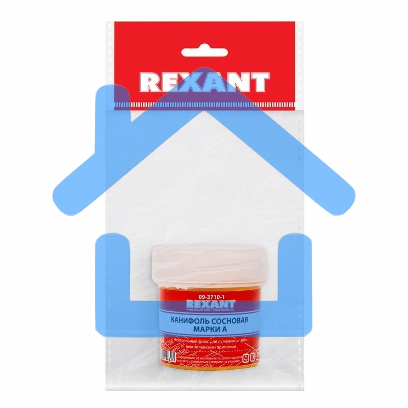 Канифоль сосновая Rexant, флюс НЕЙТРАЛЬНЫЙ, марка А, 20 г, в индивидуальной упаковке