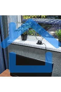 ТB антенна комнатная телескопическая на подставке 