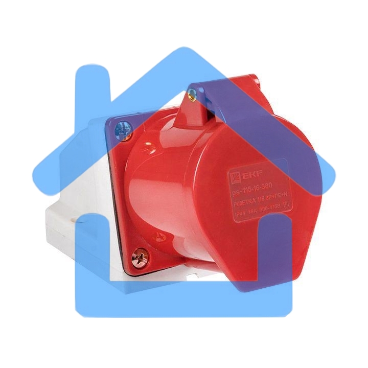 Розетка наруж. уст. 16А 380В 3P+E+N IP44 (115) EKF ps-115-16-380