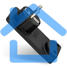 Вилка-невидимка электрич. с заземл. черный 16А 250В UNIVersal 5565419