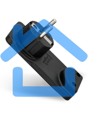 Вилка-невидимка электрич. с заземл. черный 16А 250В UNIVersal 5565419