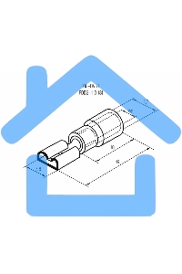 Клемма плоская изолированная гнездо 3.8 мм 1.5-2.5 мм² (РПи-м 2.5-(2.8)/РПИм 2-250) Rexant