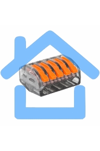 Соединительная клемма многоразовая, 5-и проводная, прозрачная (0,08-4 мм²), (5шт.) Rexant
