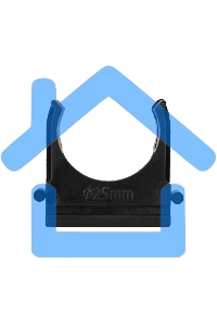 Крепеж-клипса для трубы ø 25 мм черная (10 шт./уп.) Rexant