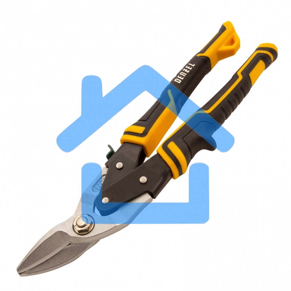 Ножницы по металлу,270мм, прямой и правый рез,сталь-СrMo, трехкомп.рук-ки Denzel