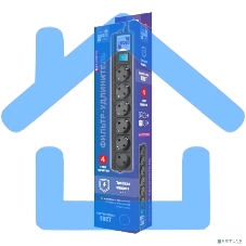 Сетевой фильтр Powercube SPG6-B-3M 3м (6 розеток) черный (коробка)