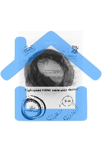 Кабель Cablexpert HDMI CC-HDMI4L-10, 19M/19M, v2.0, серия Light, позол.разъемы, экран, 3м, черный, пакет