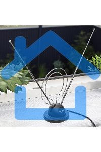 ТB антенна комнатная телескопическая на подставке 