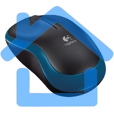 Мышь беспроводная Logitech M185 синий, 1000 dpi, радиоканал, USB, кнопки - 3