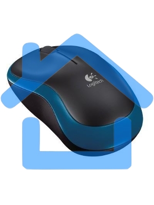 Мышь беспроводная Logitech M185 синий, 1000 dpi, радиоканал, USB, кнопки - 3