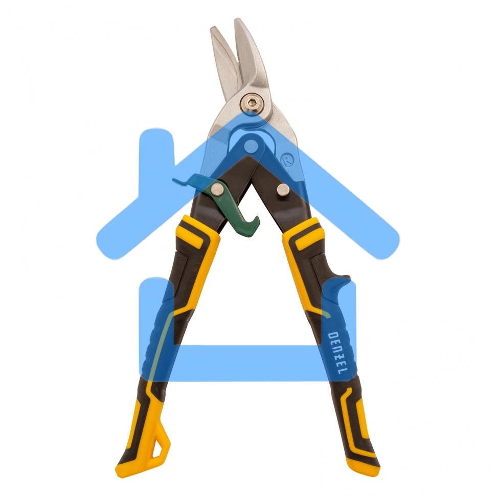 Ножницы по металлу,270мм, прямой и правый рез,сталь-СrMo, трехкомп.рук-ки Denzel