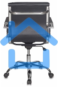 Кресло руководителя Бюрократ CH-993-Low/Black черный, низкая спинка, искусственная кожа, крестовина хром