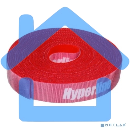 Лента (липучка) в рулоне Hyperline WASNR-5x16-RD, ширина 16 мм, длина 5 м, красная
