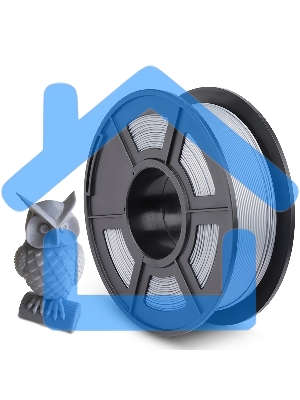 Филамент NVPRINT PLA Silver для 3D печати диаметр 1.75мм длина 330 метров масса 1 кг