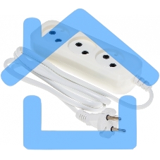 Сетевой удлинитель Buro BU-PSL3.1/W 1.5м (3 розетки) белый (пакет ПЭ)